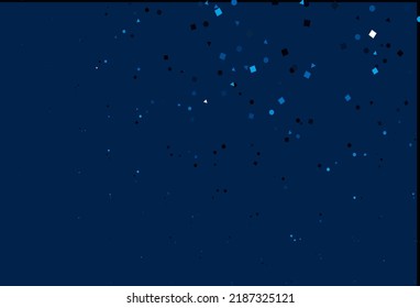 Tapa vectorial AZUL claro en estilo poligonal con círculos. Ilustración de gradiente abstracto con círculos, triángulos, cubos. Plantilla para fondos de pantalla.