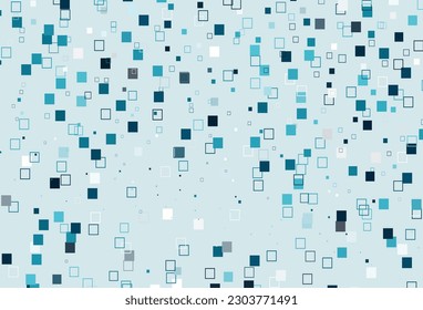 Leichte BLAU-Vektorgrafik mit polygonalem Stil. Illustration mit einer Reihe von bunten Rechtecken. Muster für Bushs, Broschüren.