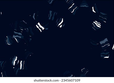 Light BLUE vector cover in polygonal style with circles. Abstract gradient illustration with circles, triangles, cubes. Pattern for commercials.