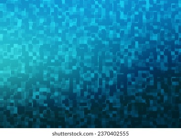 Tapa vectorial AZUL claro en estilo poligonal. Hermosa ilustración con rectángulos y cuadrados. El patrón se puede usar para sitios web.