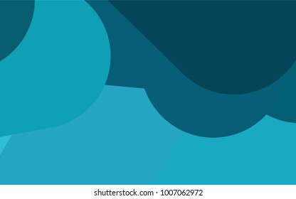Light BLUE vector cover with rounded stripes. Glitter abstract illustration with colored sticks. Best design for your ad, poster, banner.