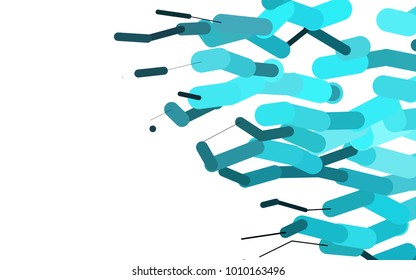Light BLUE vector cover with rounded stripes. Blurred decorative design in simple style with lines. The pattern can be used for websites.