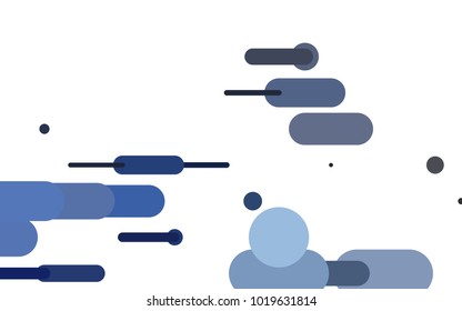 Light BLUE vector cover with rounded stripes. Modern geometrical abstract illustration with staves. Best design for your ad, poster, banner.