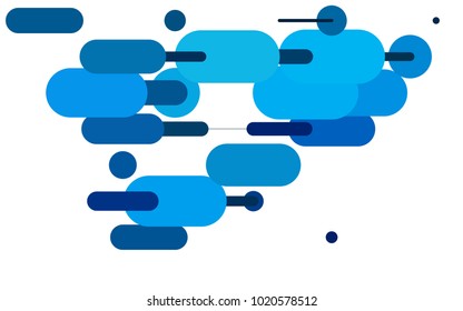 Light BLUE vector cover with rounded stripes. Shining colored illustration with rounded stripes. Best design for your ad, poster, banner.