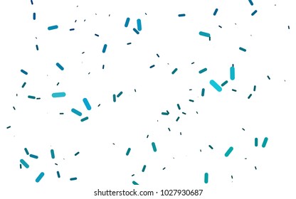 Light BLUE vector cover with rounded stripes. Decorative shining illustration with lines on abstract template. Best design for your ad, poster, banner.
