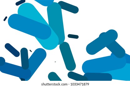 Light BLUE vector cover with rounded stripes. Shining colored illustration with rounded stripes. The pattern can be used for medical ad, booklets, leaflets