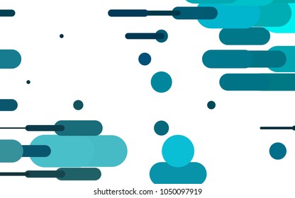 Light BLUE vector cover with rounded stripes. Capsules on blurred abstract background with gradient. The template can be used as a background.