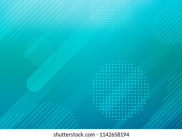 Light BLUE vector cover with rounded stripes, dots. Decorative shining illustration with lines, dots on abstract template. The pattern can be used for busines ad, booklets, leaflets