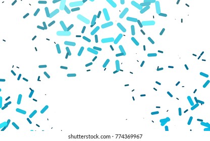 Light BLUE vector cover with rounded stripes. Blurred decorative design in simple style with lines. Best design for your ad, poster, banner.