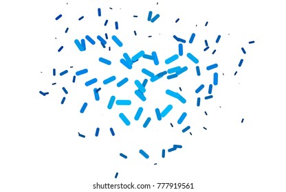 Light BLUE vector cover with rounded stripes. Blurred decorative design in simple style with lines. Best design for your ad, poster, banner.