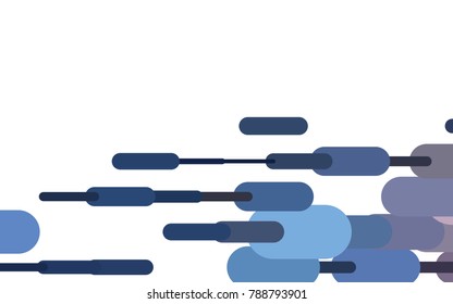Light BLUE vector cover with rounded stripes. Modern geometrical abstract illustration with staves. The pattern can be used as ads, poster, banner for medicine.