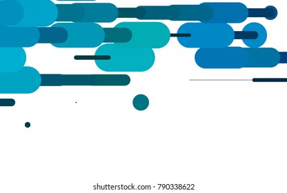 Light BLUE vector cover with rounded stripes. Modern geometrical abstract illustration with staves. The pattern can be used for medical ad, booklets, leaflets