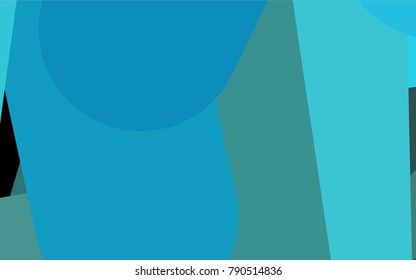 Light BLUE vector cover with rounded stripes. Shining colored illustration with rounded stripes. The pattern can be used for websites.