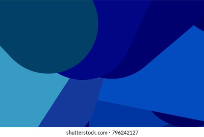 Light BLUE vector cover with rounded stripes. Shining colored illustration with rounded stripes. Smart design for your business advert.