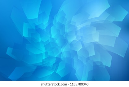 Light BLUE vector cover with set of hexagons. Abstract illustration with colorful hexagons. Beautiful design for your business advert.