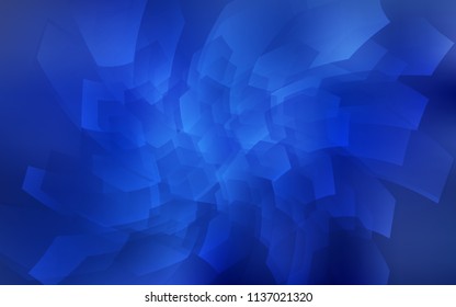 Light BLUE vector cover with set of hexagons. Illustration with set of colorful hexagons. Pattern can for your ad, booklets.