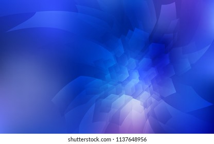 Light BLUE vector cover with set of hexagons. White background with colorful hexagons. Pattern can be used for landing pages.