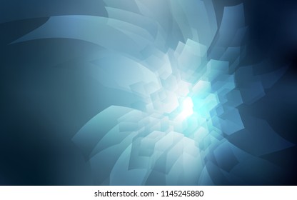Light BLUE vector cover with set of hexagons. Glitter abstract illustration in hexagonal style. Beautiful design for your business advert.