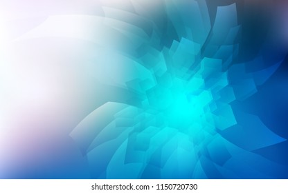 Light BLUE vector cover with set of hexagons. White background with colorful hexagons. New template for your brand book.