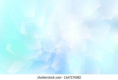 Light BLUE vector cover with set of hexagons. Colorful hexagons on white backdrop. New design for website's poster, banner.