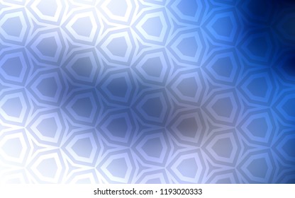 Light BLUE vector cover with set of hexagons. Abstract illustration with colorful hexagons. Pattern for ads, leaflets.