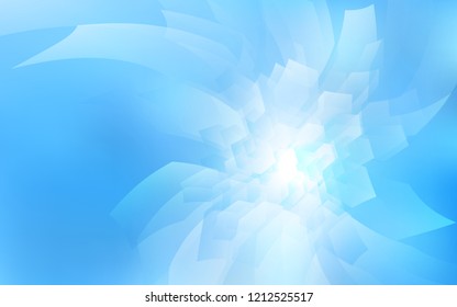 Light BLUE vector cover with set of hexagons. Abstract illustration with colorful hexagons. Pattern can be used for landing pages.