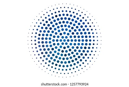 Light BLUE vector cover with set of hexagons. Abstract illustration with colorful hexagons. Beautiful design for your business advert.