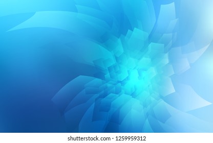 Light BLUE vector cover with set of hexagons. Illustration with set of colorful hexagons. Pattern can for your ad, booklets.