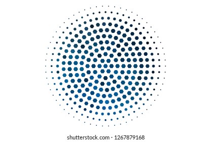Light BLUE vector cover with set of hexagons. Abstract illustration with colorful hexagons. New template for your brand book.