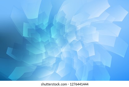 Light BLUE vector cover with set of hexagons. White background with colorful hexagons. Pattern can for your ad, booklets.