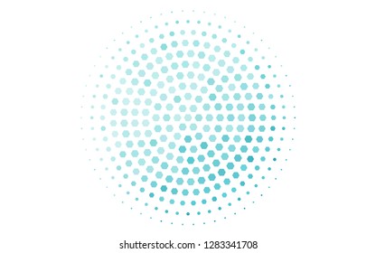 Light BLUE vector cover with set of hexagons. Colorful hexagons on white backdrop. Beautiful design for your business advert.