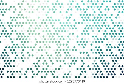 Light BLUE vector cover with set of hexagons. Illustration with set of colorful hexagons. Pattern for texture of wallpapers.