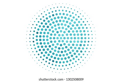 Light BLUE vector cover with set of hexagons. Colorful hexagons on white backdrop. Pattern for ads, leaflets.