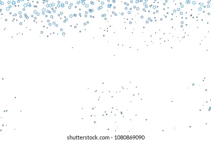 Light BLUE vector cover with small and big stars. Shining colored illustration with stars. Smart design for your business advert.