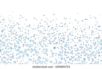Light BLUE vector cover with small and big stars. Decorative shining illustration with stars on abstract template. Smart design for your business advert.