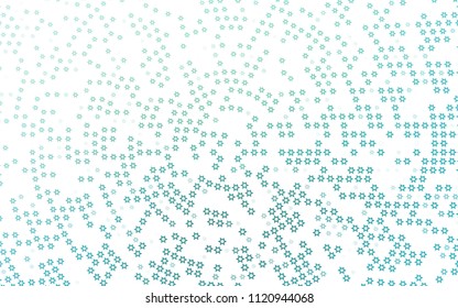 Light BLUE vector cover with small and big stars. Stars on blurred abstract background with gradient. The pattern can be used for new year ad, booklets.