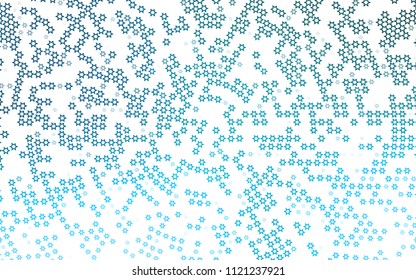 Light BLUE vector cover with small and big stars. Modern geometrical abstract illustration with stars. The pattern can be used for websites.