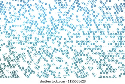 Light BLUE vector cover with small and big stars. Shining colored illustration with stars. Best design for your ad, poster, banner.