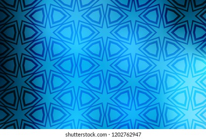 Light BLUE vector cover with small and big stars. Blurred decorative design in simple style with stars. Best design for your ad, poster, banner.