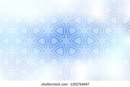 Light BLUE vector cover with small and big stars. Blurred decorative design in simple style with stars. Smart design for your business advert.
