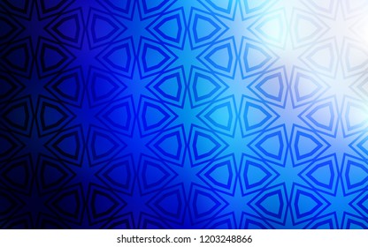 Light BLUE vector cover with small and big stars. Shining colored illustration with stars. Pattern for websites, landing pages.