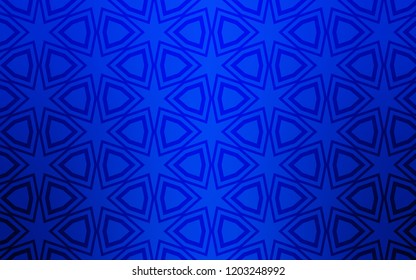 Light BLUE vector cover with small and big stars. Decorative illustration with stars on abstract template. Pattern for websites, landing pages.
