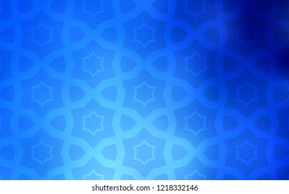 Light BLUE vector cover with small and big stars. Modern geometrical abstract illustration with stars. Pattern for websites, landing pages.