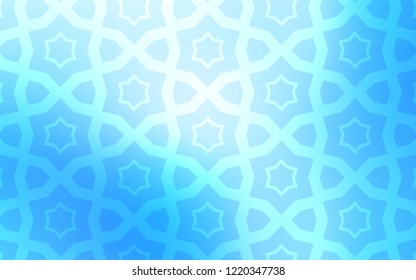 Light BLUE vector cover with small and big stars. Decorative illustration with stars on abstract template. Pattern for websites, landing pages.