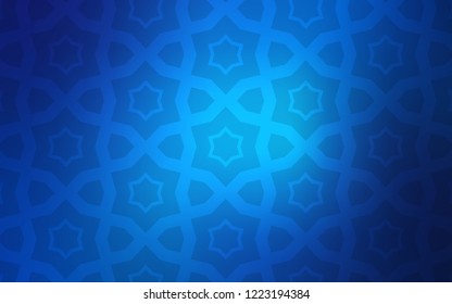 Light BLUE vector cover with small and big stars. Glitter abstract illustration with colored stars. Pattern for websites, landing pages.