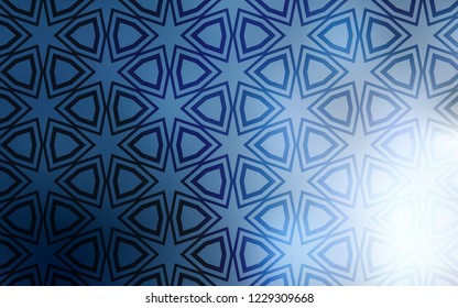 Light BLUE vector cover with small and big stars. Decorative illustration with stars on abstract template. Pattern for wrapping gifts.