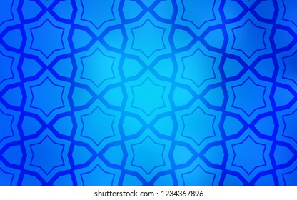 Light BLUE vector cover with small and big stars. Shining colored illustration with stars. Best design for your ad, poster, banner.