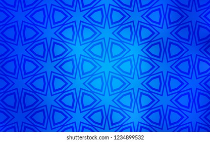 Light BLUE vector cover with small and big stars. Glitter abstract illustration with colored stars. Pattern for websites, landing pages.