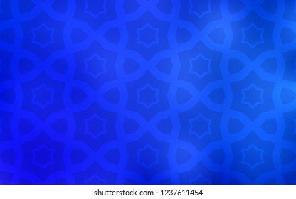 Light BLUE vector cover with small and big stars. Stars on blurred abstract background with gradient. Best design for your ad, poster, banner.