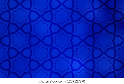 Light BLUE vector cover with small and big stars. Blurred decorative design in simple style with stars. Pattern for websites, landing pages.